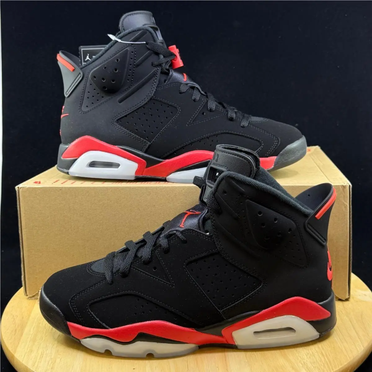 Nike Air Jordan 6 “infrared Salesman” Black LT Crimson CT8529-001 Men`s Size 8.5