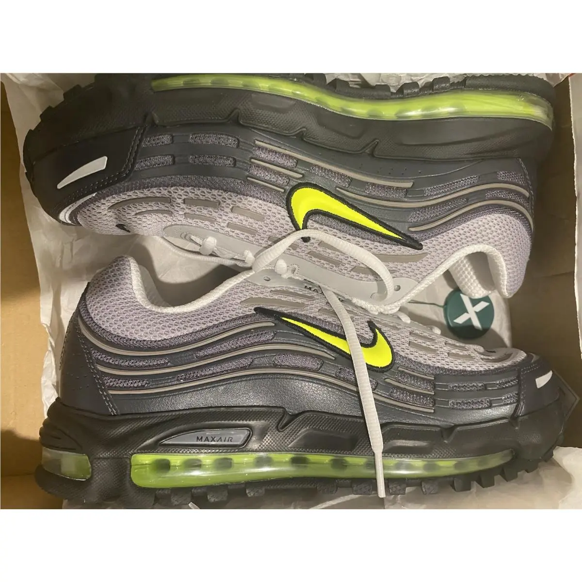 Nike Air Max TL 2.5 Neon Grey Sneakers Size 10 FZ4110-010