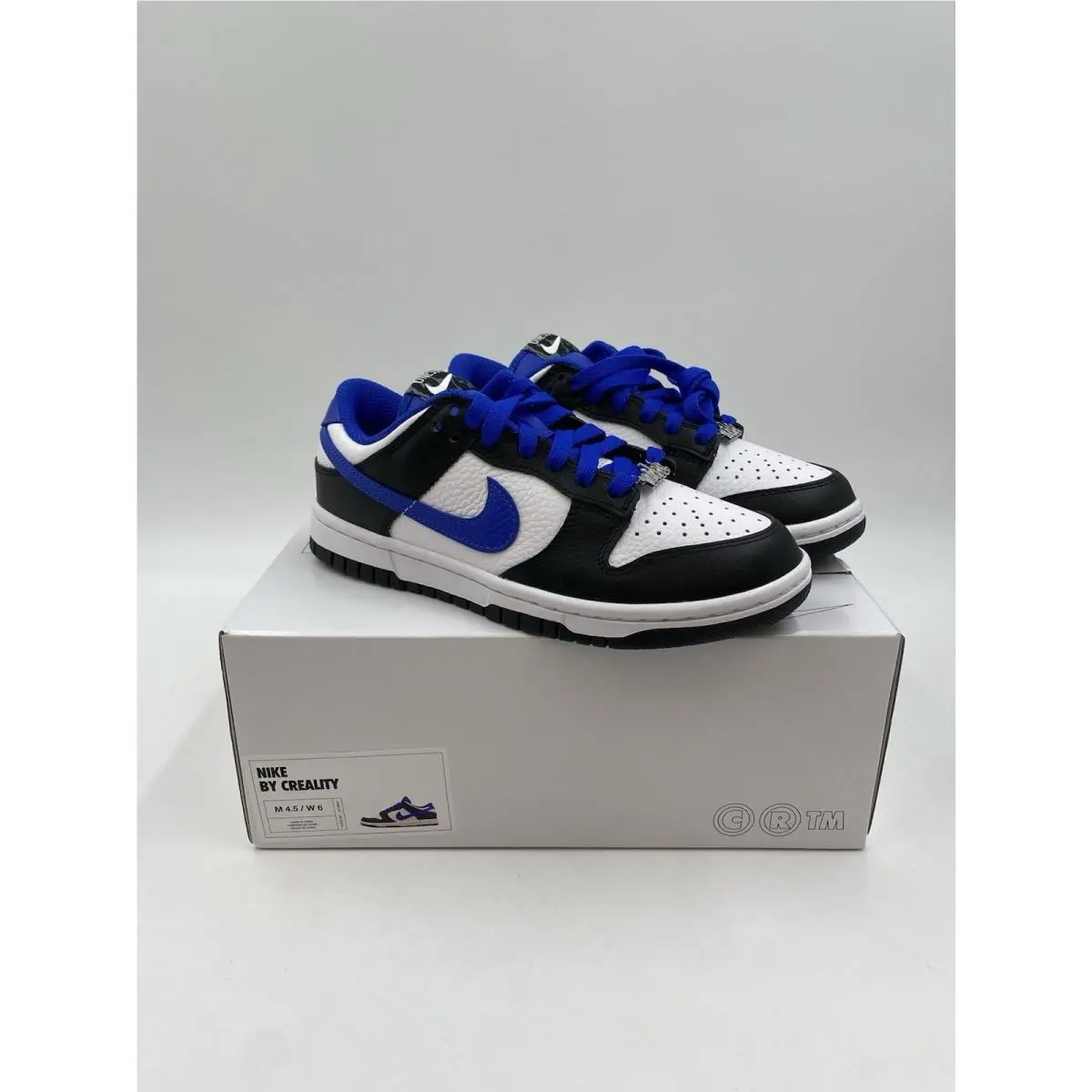 Nike Dunk By You Women’s Size 6 Black/royal/white with Lace Logo