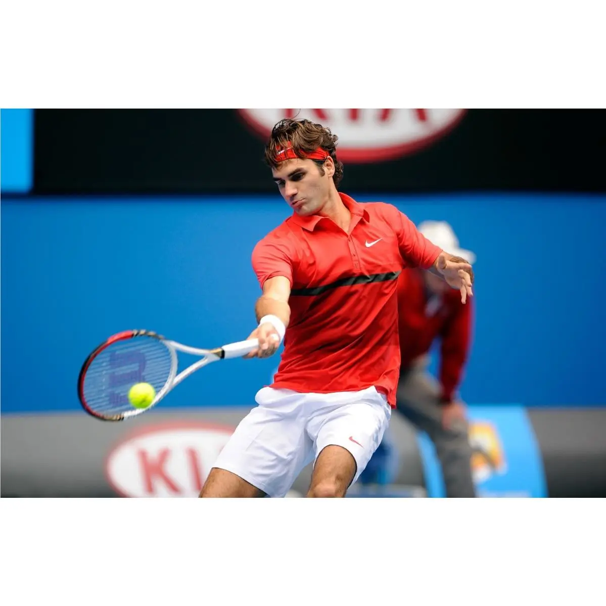 Nike clothing - Nike Men`s Summer RF Trophy Stripe Polo - Red 0