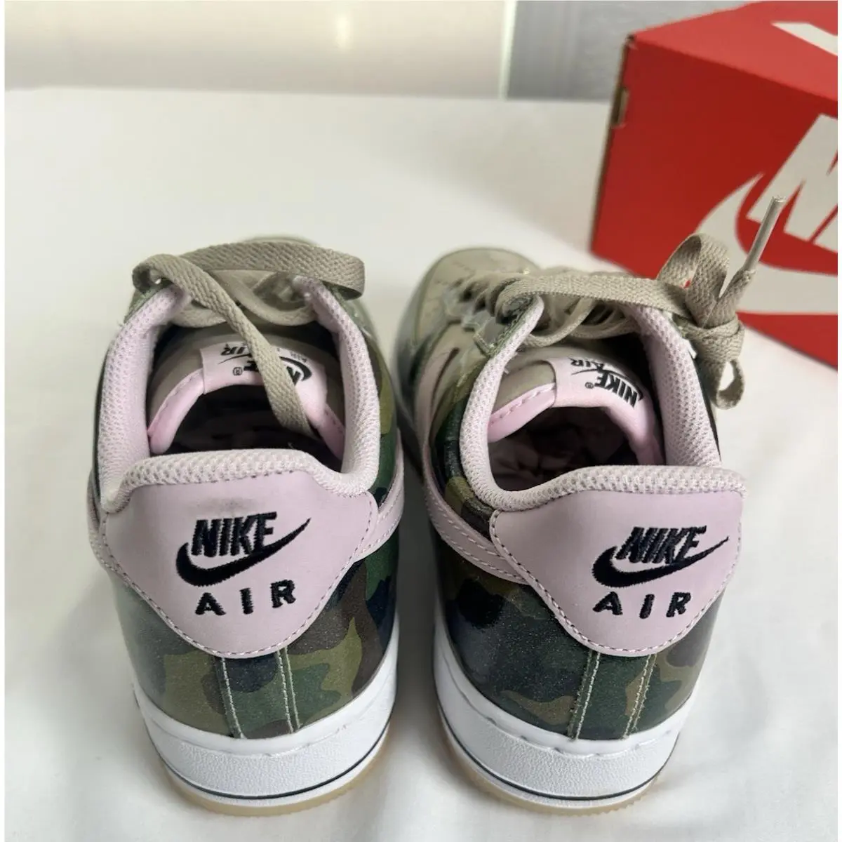 Nike shoes - Nike Air Force 1 - Air Force - HQ1967-200 - Dsrt Khaki/Pnk Fm-Black-White (UPC: 198482435851) 3