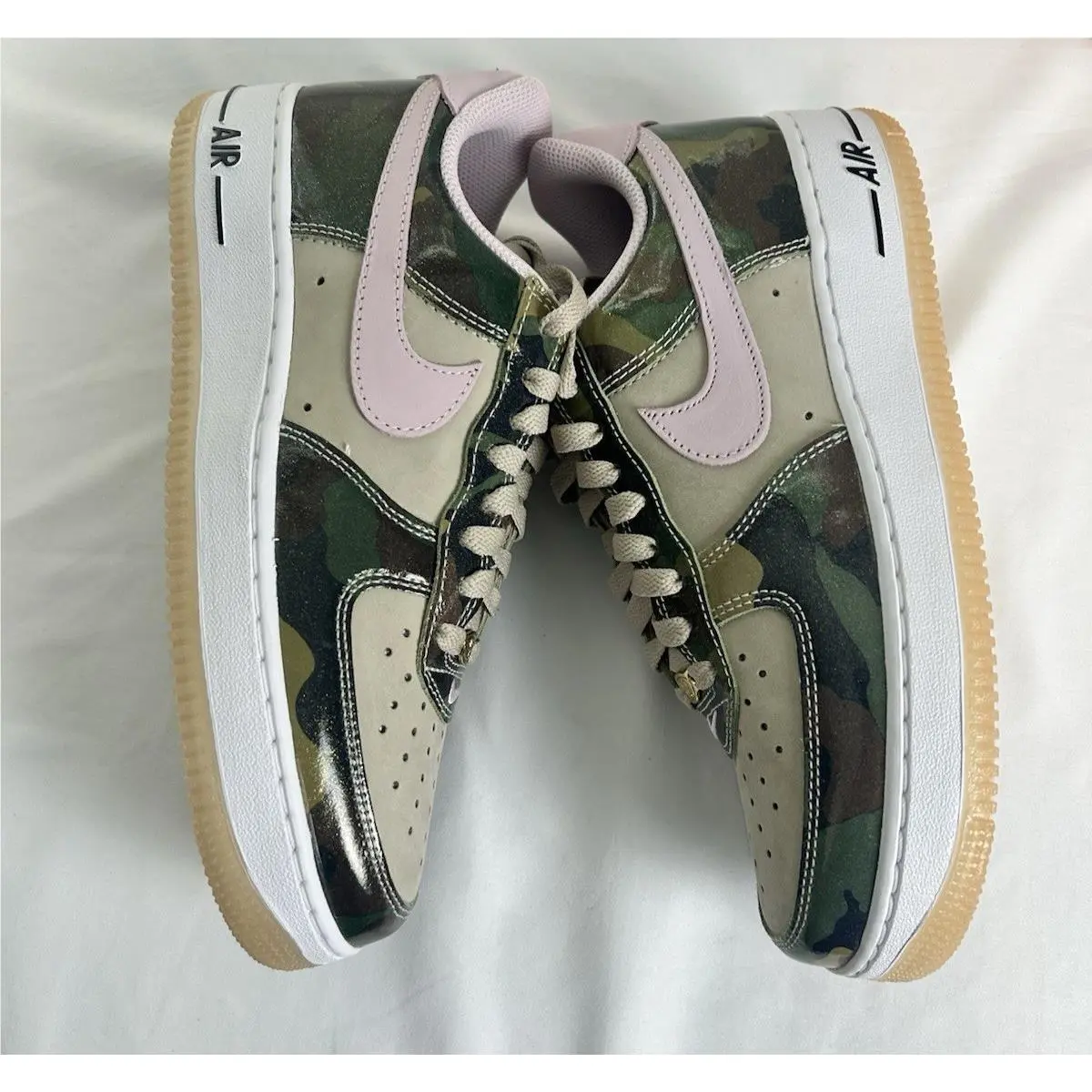 Nike shoes - Nike Air Force 1 - Air Force - HQ1967-200 - Dsrt Khaki/Pnk Fm-Black-White (UPC: 198482435851) 5