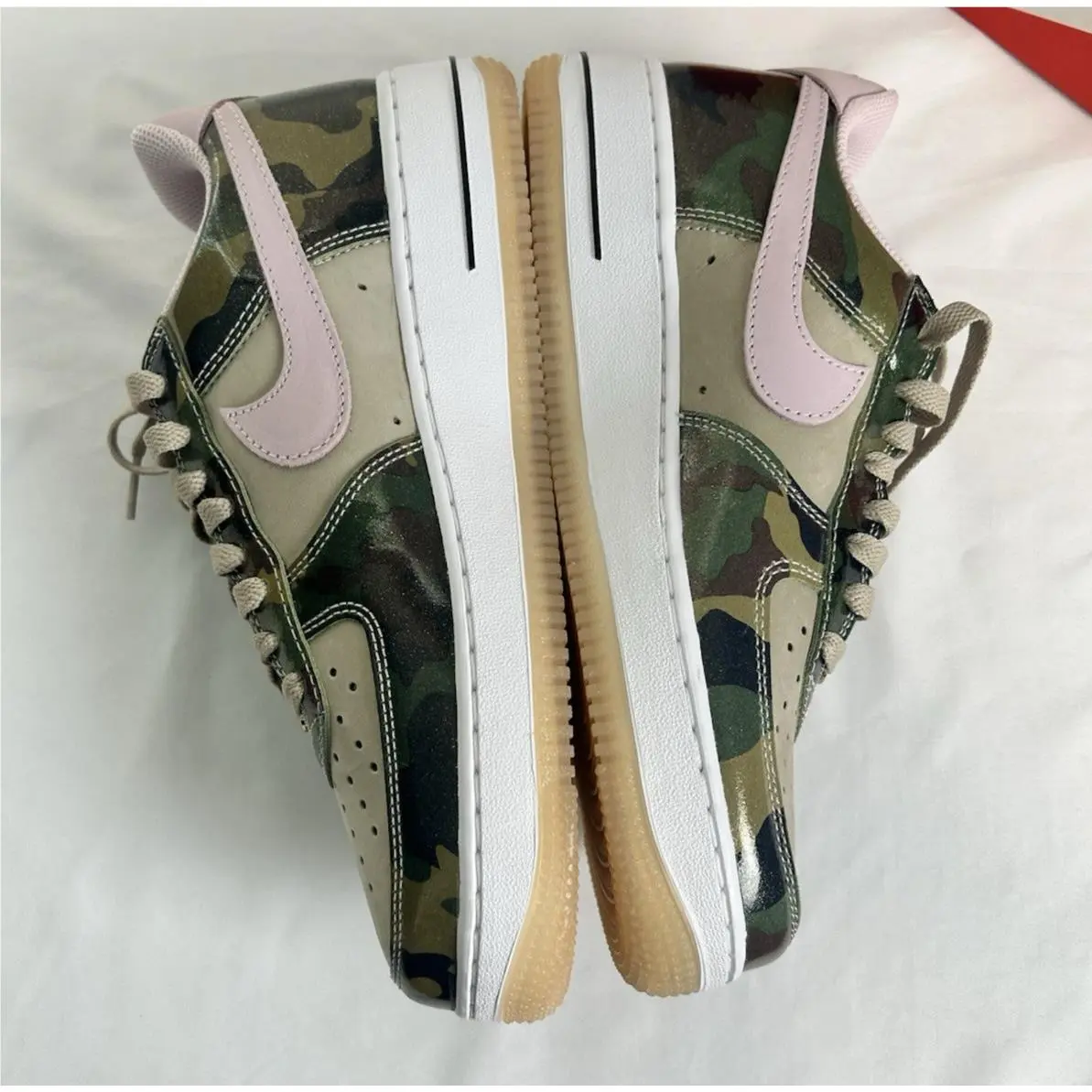 Nike shoes - Nike Air Force 1 - Air Force - HQ1967-200 - Dsrt Khaki/Pnk Fm-Black-White (UPC: 198482435851) 6