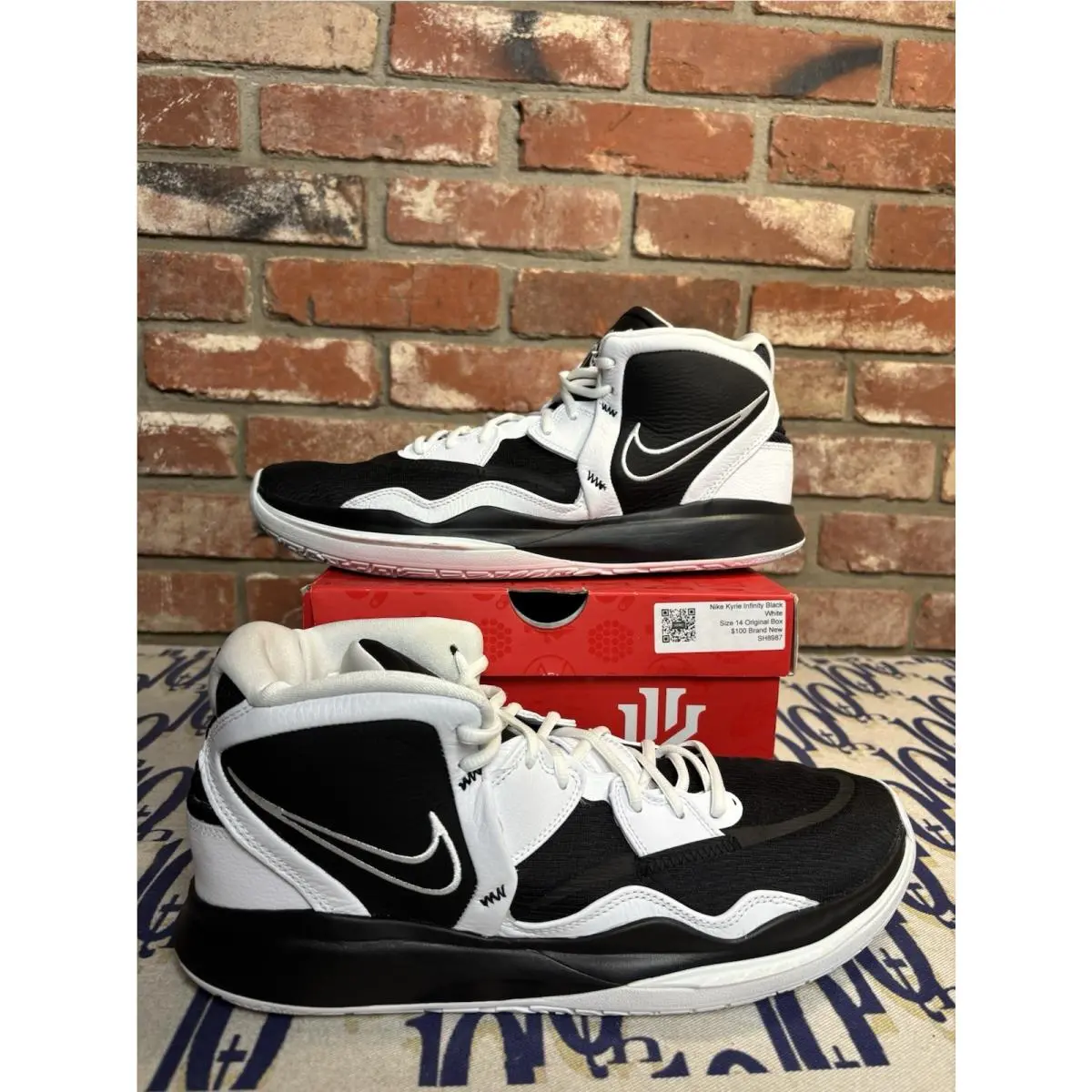 Size 14 - Nike Kyrie Infinity TB Black White Box DO9616 002