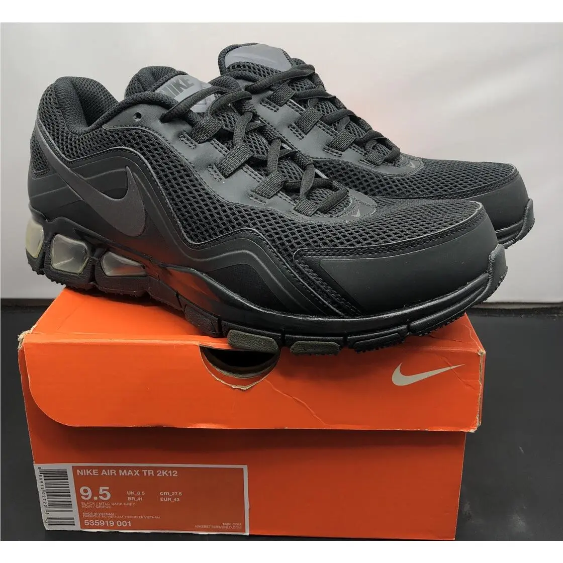 Nike shoes - air max tr 2k12 - air max - 535919 001 - Black (UPC: 886915027208) 6