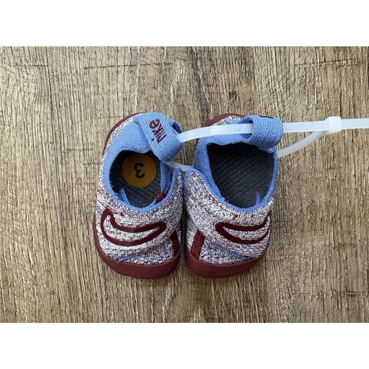 Nike Swoosh 1 TD Infant Flyknit Shoes Polar Team Red Sail Sz 3C FB3244-404