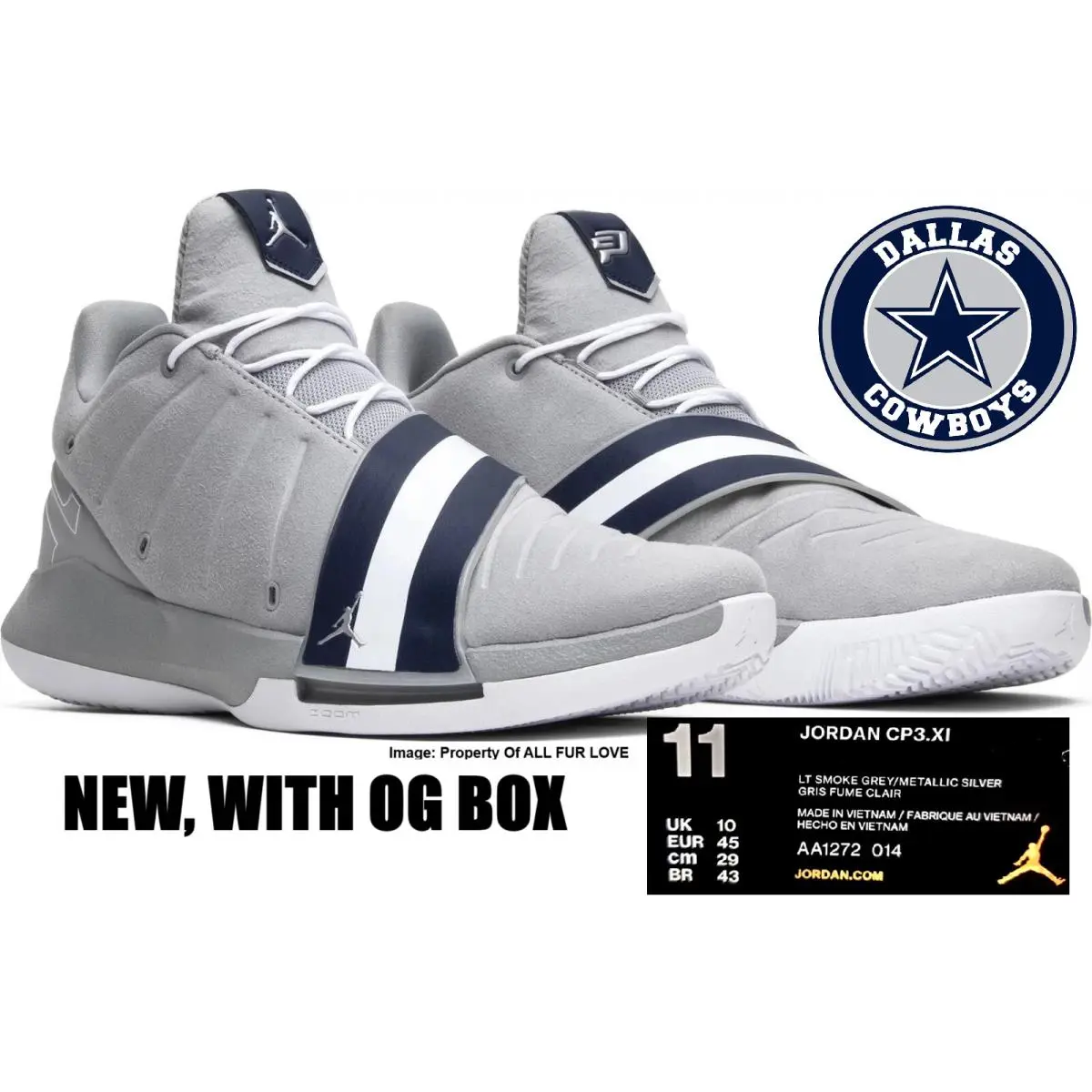 Nike shoes - Jordan CP3.XI - AA1272-014 - Gray, Manufacturer: Light Smoke Grey/Metallic Silver (UPC: 826218769504) 1