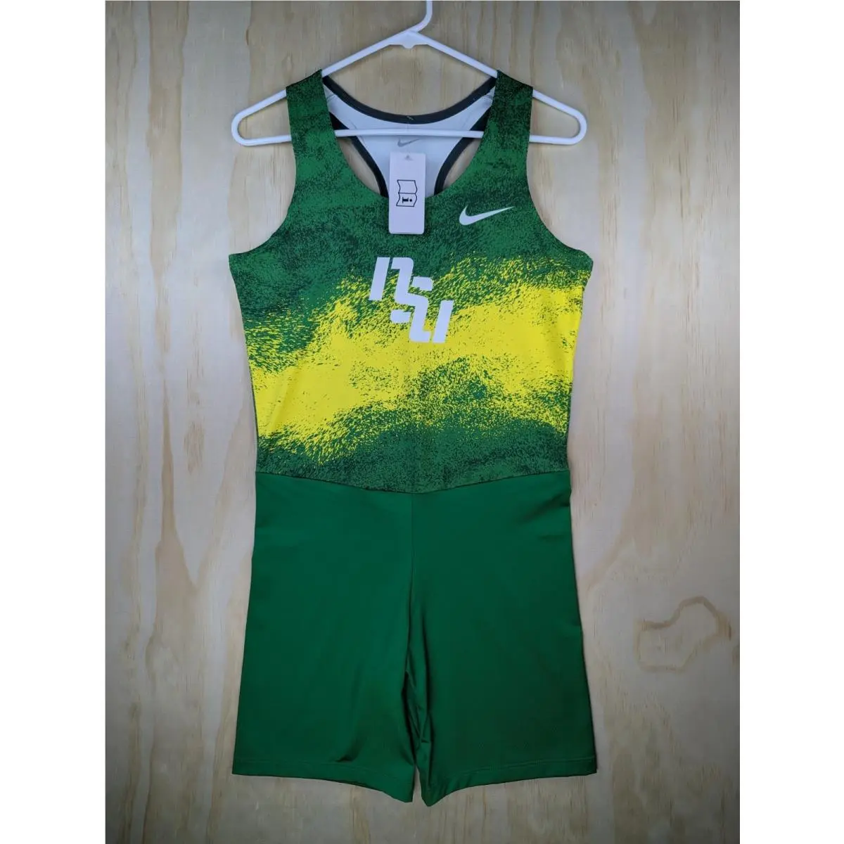 Nike Women`s Medium Track Field Speed Suit Unitard Nike State University Sample