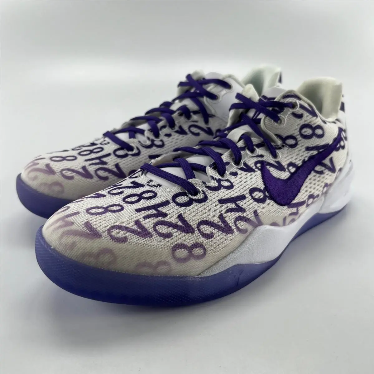 Nike Kobe 8 Protro Court Purple White GS Kids Shoes FN0266-101 Size 5.5Y