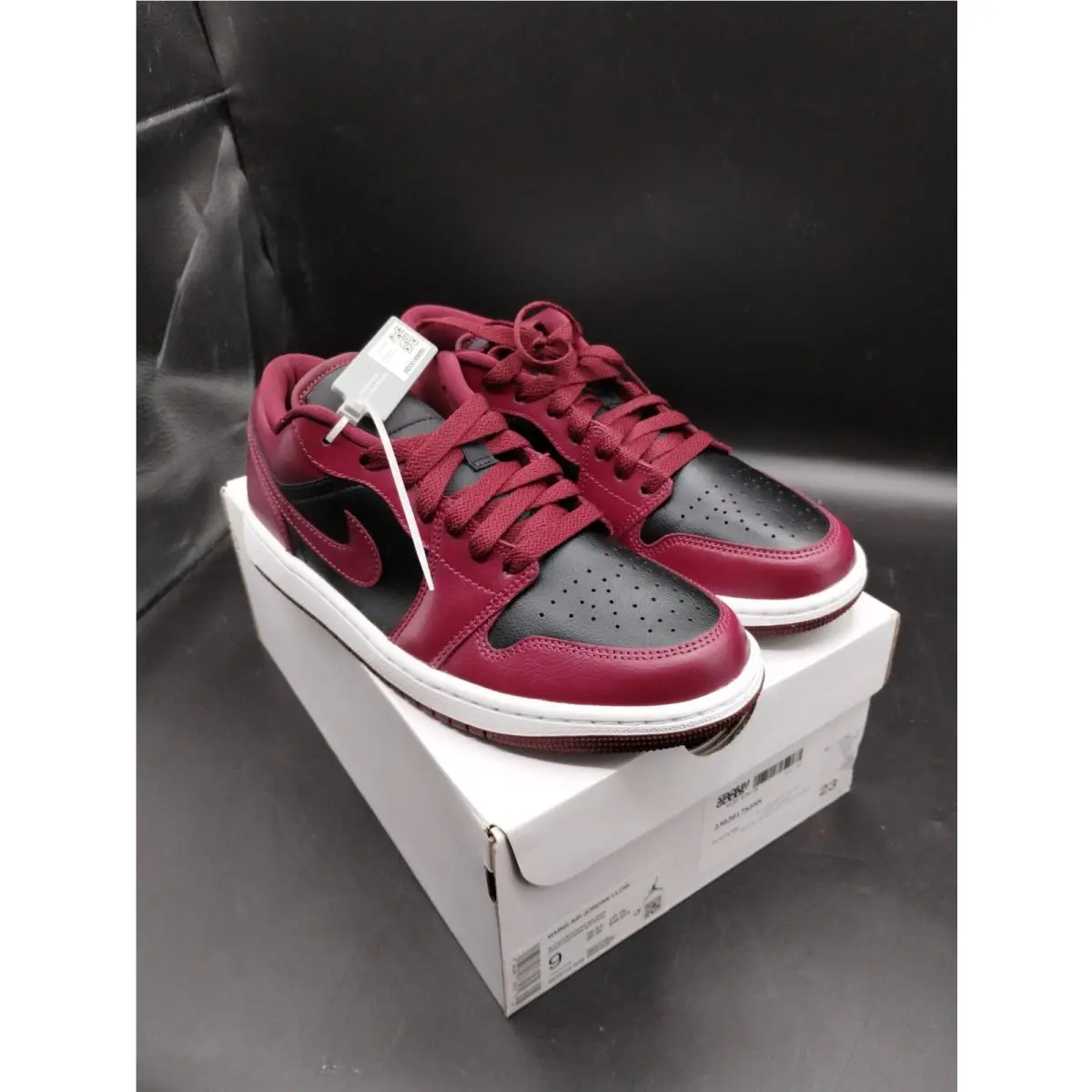 Women`s Nike Air Jordan 1 Low Black/cherrywood/dark Beetroot Size 9 DC0774-006
