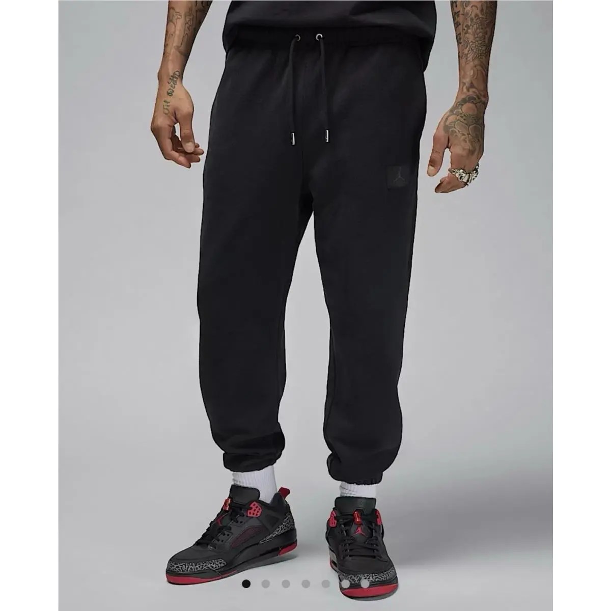 Jordan Flight Fleece Essential Joggers Sweat Pants Black - Medium by Nike