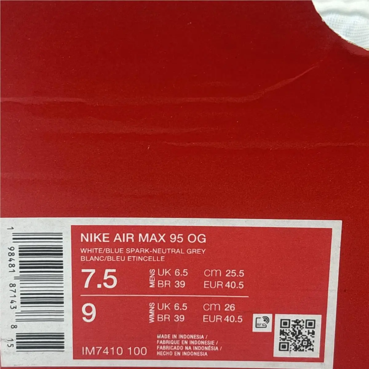 Nike shoes - Nike Air Max 95 OG - IM7410-100 - Gray 7