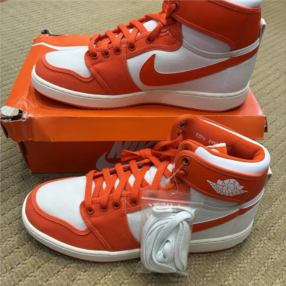 Nike Air Jordan Ajko 1 High Syracuse Rush Orange Men`s 10.5 Do5047 801