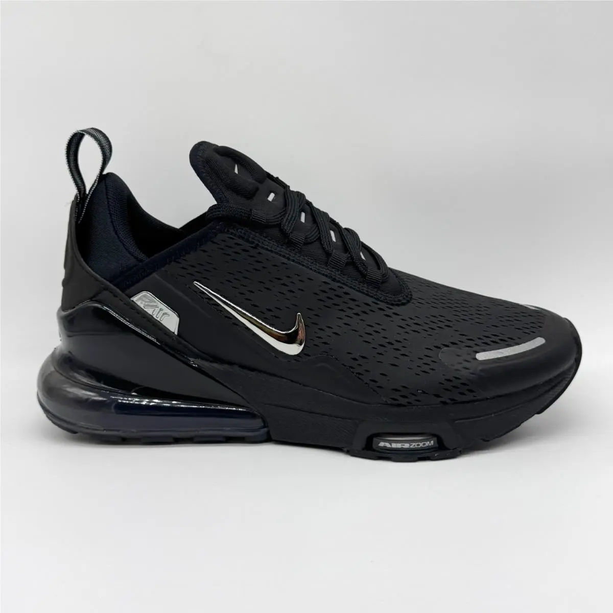 Nike Womens Air Max 270 Premium Black Silver Shoes Sz 10 Sneaker IO9884-002