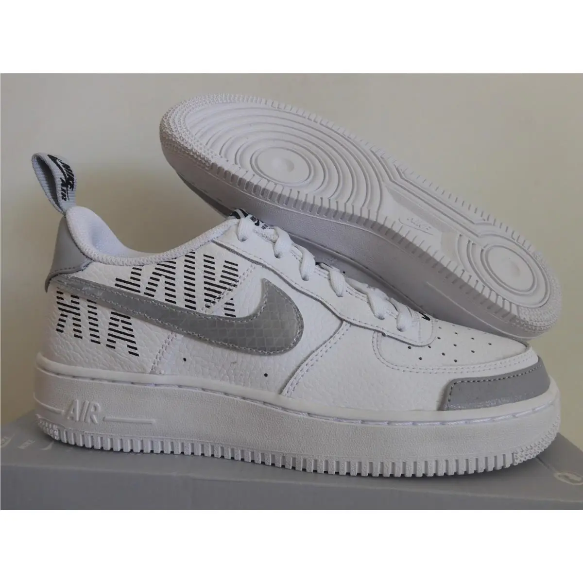 Nike Air Force 1 LV8 2 GS Under Construction White-wolf Grey Sz 7Y BQ5484-100