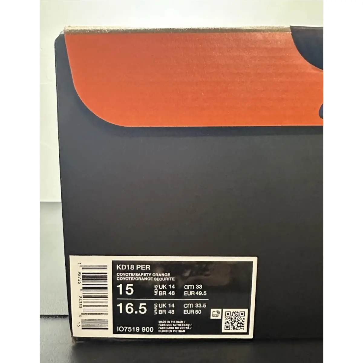 Nike shoes - Nike KD 18 - HV1992-002 - Coyote/Safety Orange (UPC: 198726819355) 7