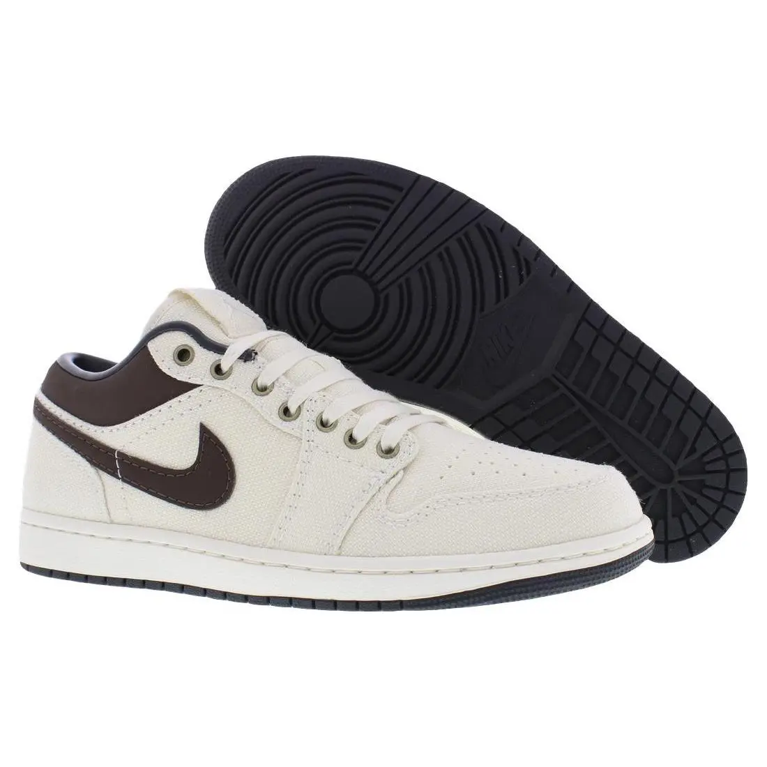 Nike Air Jordan 1 Low Premium Mens Shoes Size 8 Color: Pale Ivory/baroque Brown