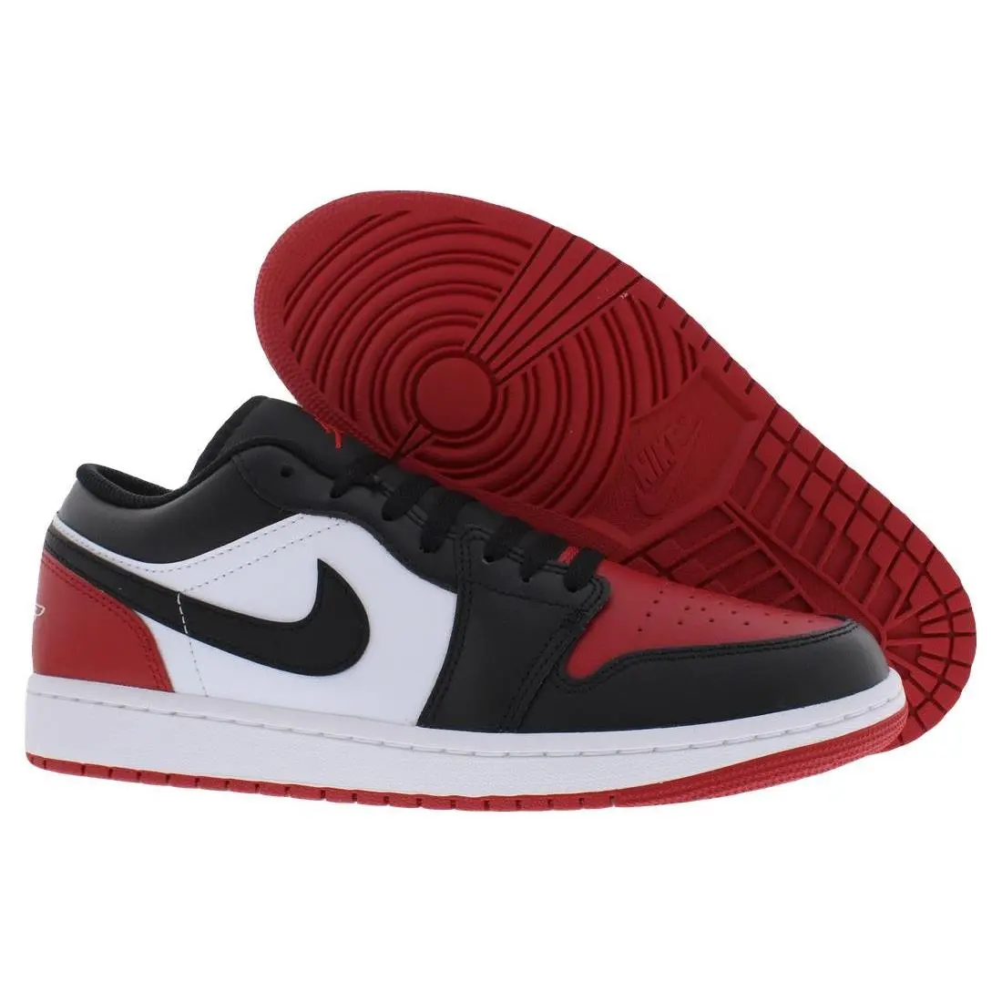 Nike Air Jordan 1 Low Leather Mens Shoes Size 12 Color: White/black/varsity