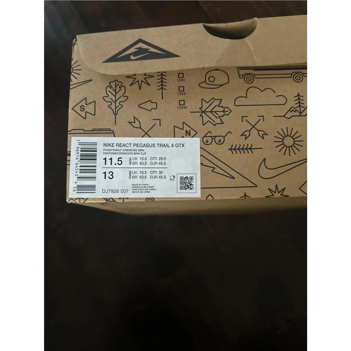 Nike shoes - Nike React Pegasus - React Pegasus - DJ7926-007 - Phantom/Lt Orewood Brn 6