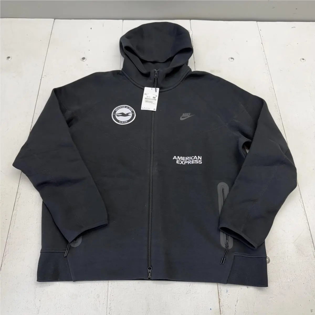 Brighton Hove Albion Hoodie Mens 2XL Black Soccer American Express Nike