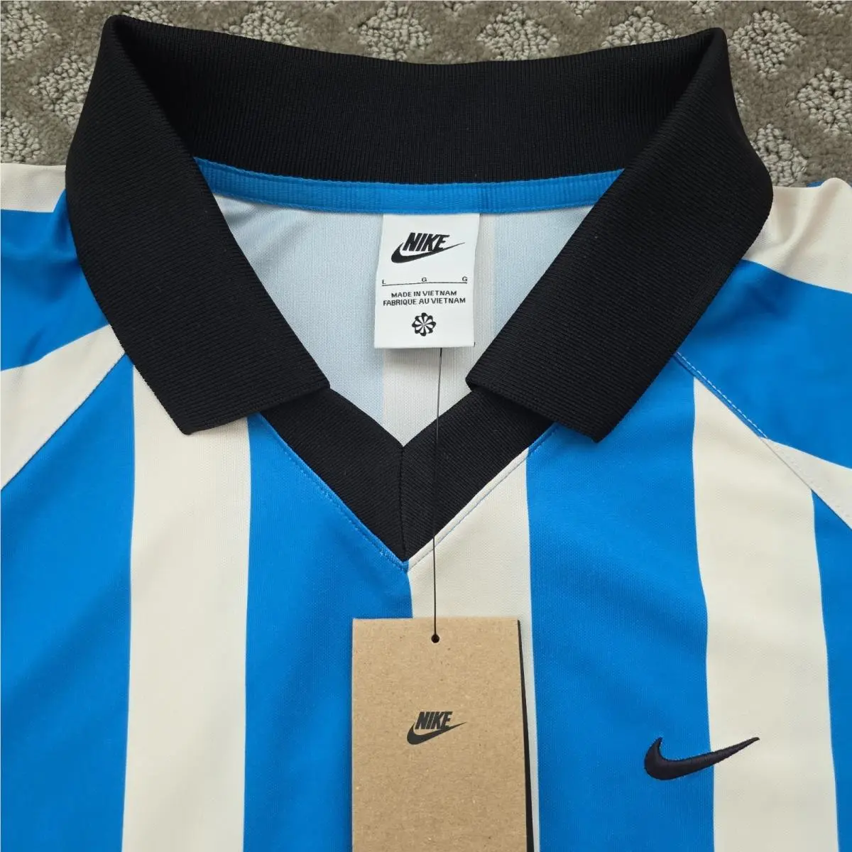 Nike clothing - Nike Sportswear Oversized Jersey - Sportswear Oversized Jersey - IO0913-435 - Light Photo Blue / Chalk / Black (UPC: 198728988837) 0