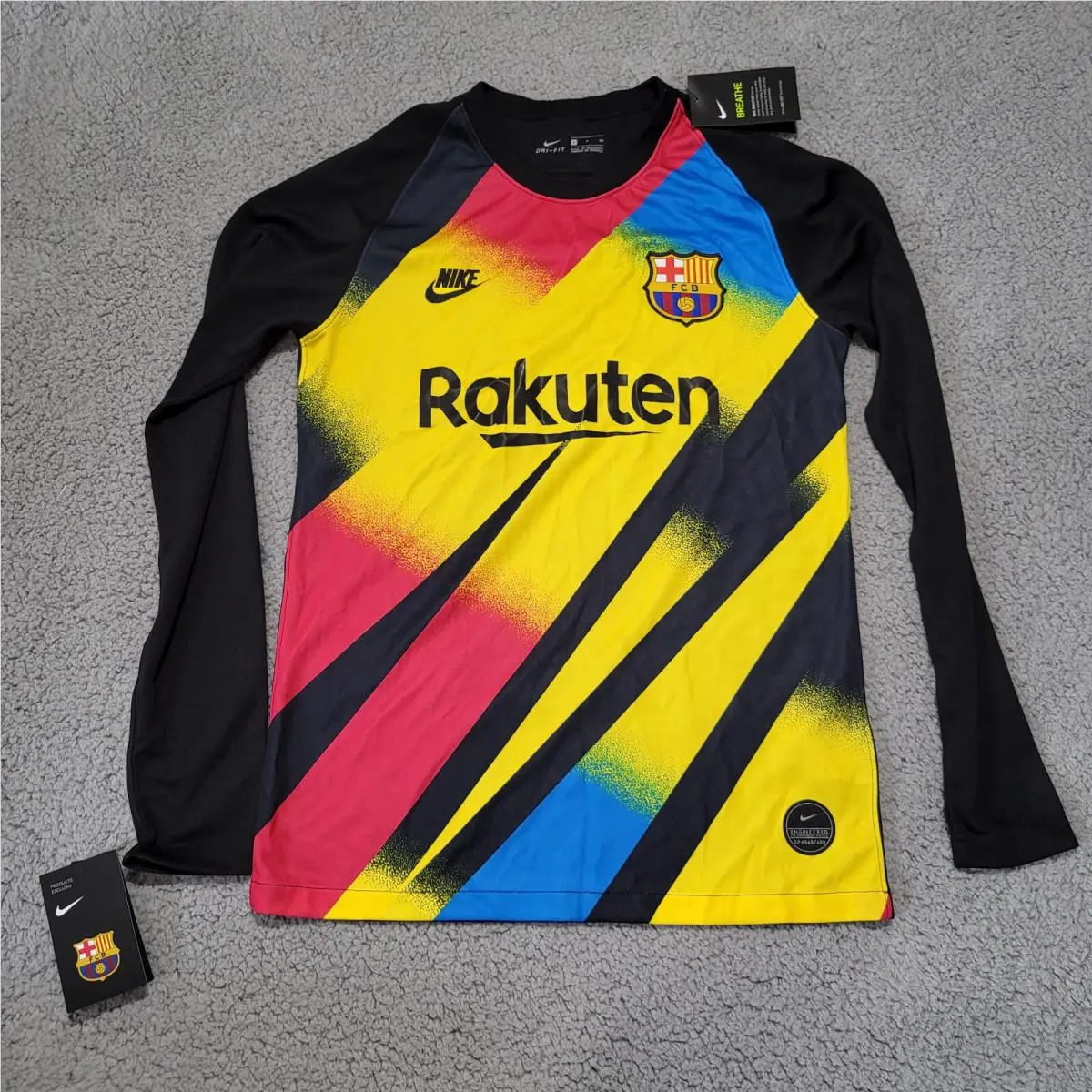 FC Barcelona Goalkeeper Jersey 2020 Champions League Men`s Small BV1483-720 by Nike
