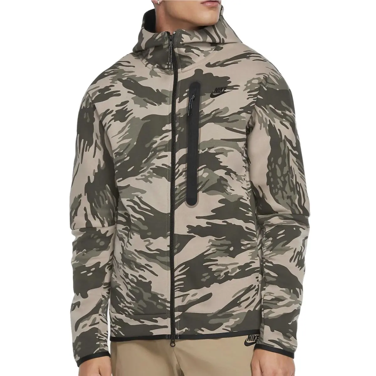 Nike Tech Fleece Full-zip Camo Hoodie CU4491-342 Mystic Stone Men’s Medium M