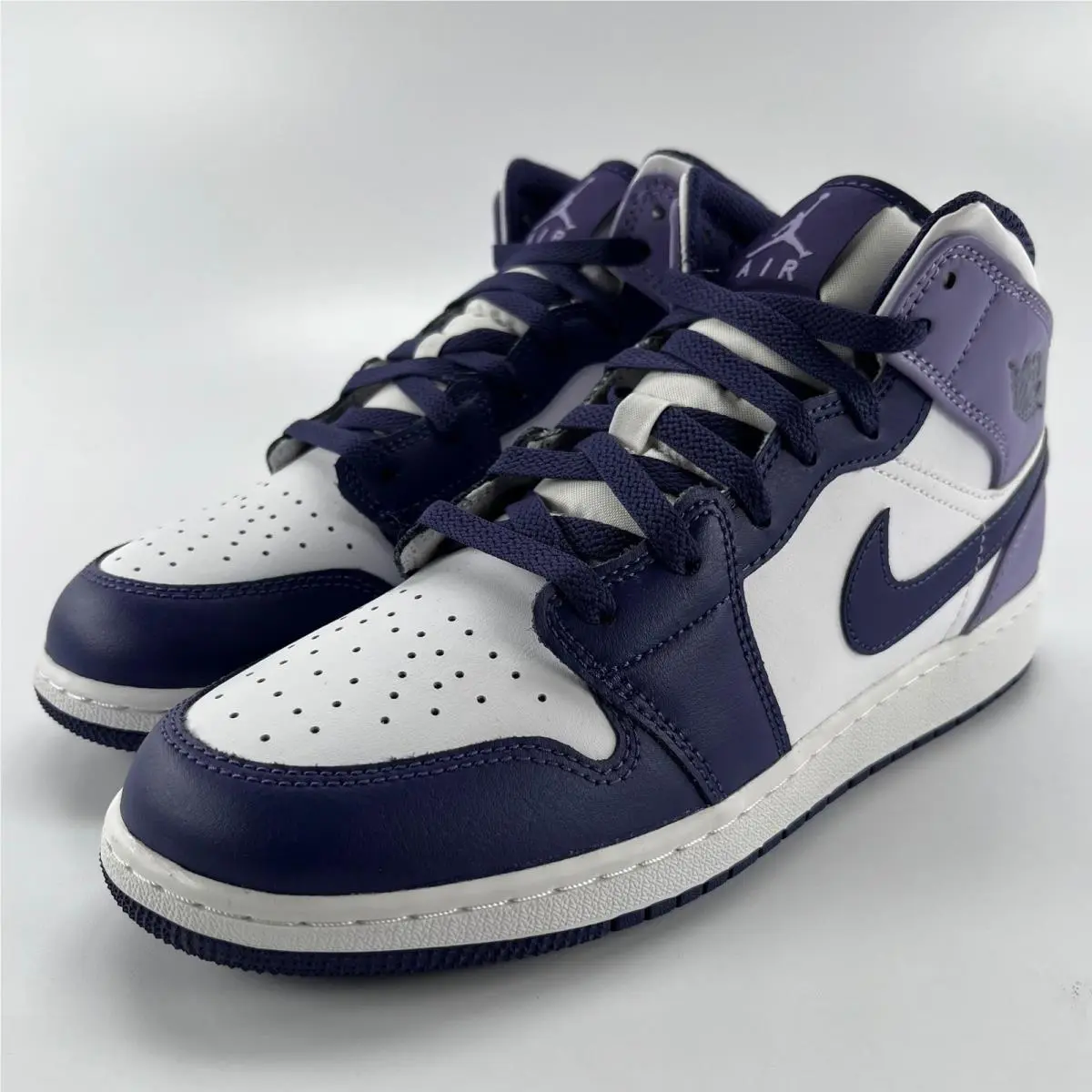 Nike Air Jordan 1 Mid GS Sky J Purple White Sneakers DQ8423-515 Size 7Y