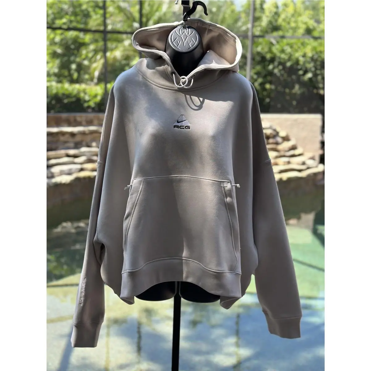 Nike Acg Therma-fit Fleece Hoodie Summit White Women Xxl DQ5807-104