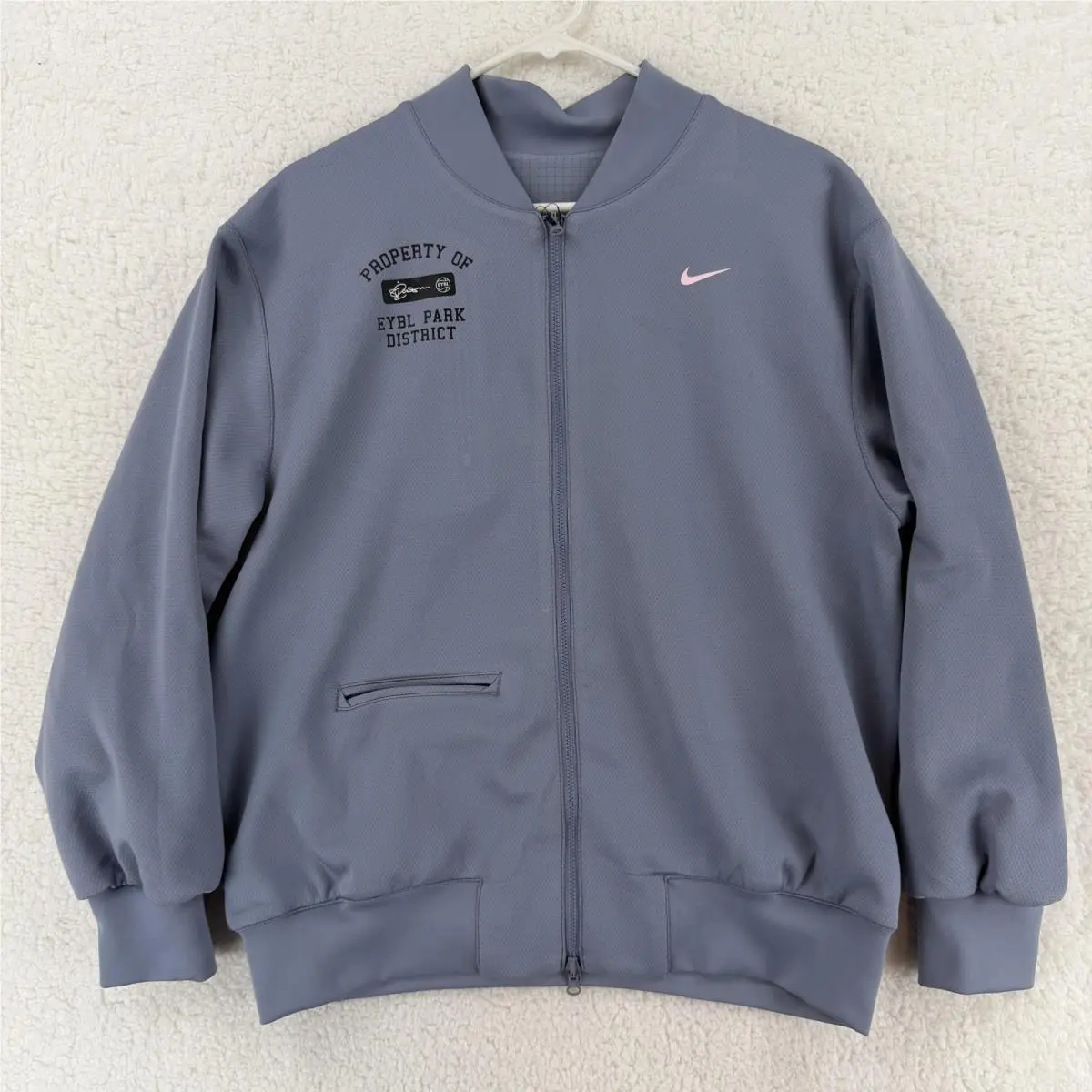 Nike Eybl Park District Jacket Mens Small Blue Dri-fit Warm Up Basketball