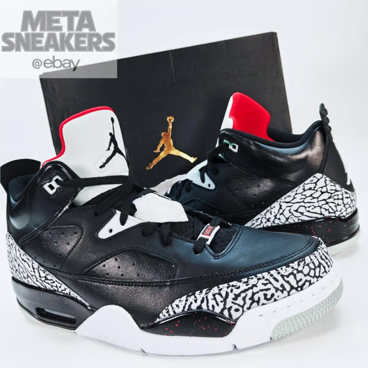 Air Jordan US 13 Men`s Black Red Grey Cement Nike Retro Sons Mars 580603 002