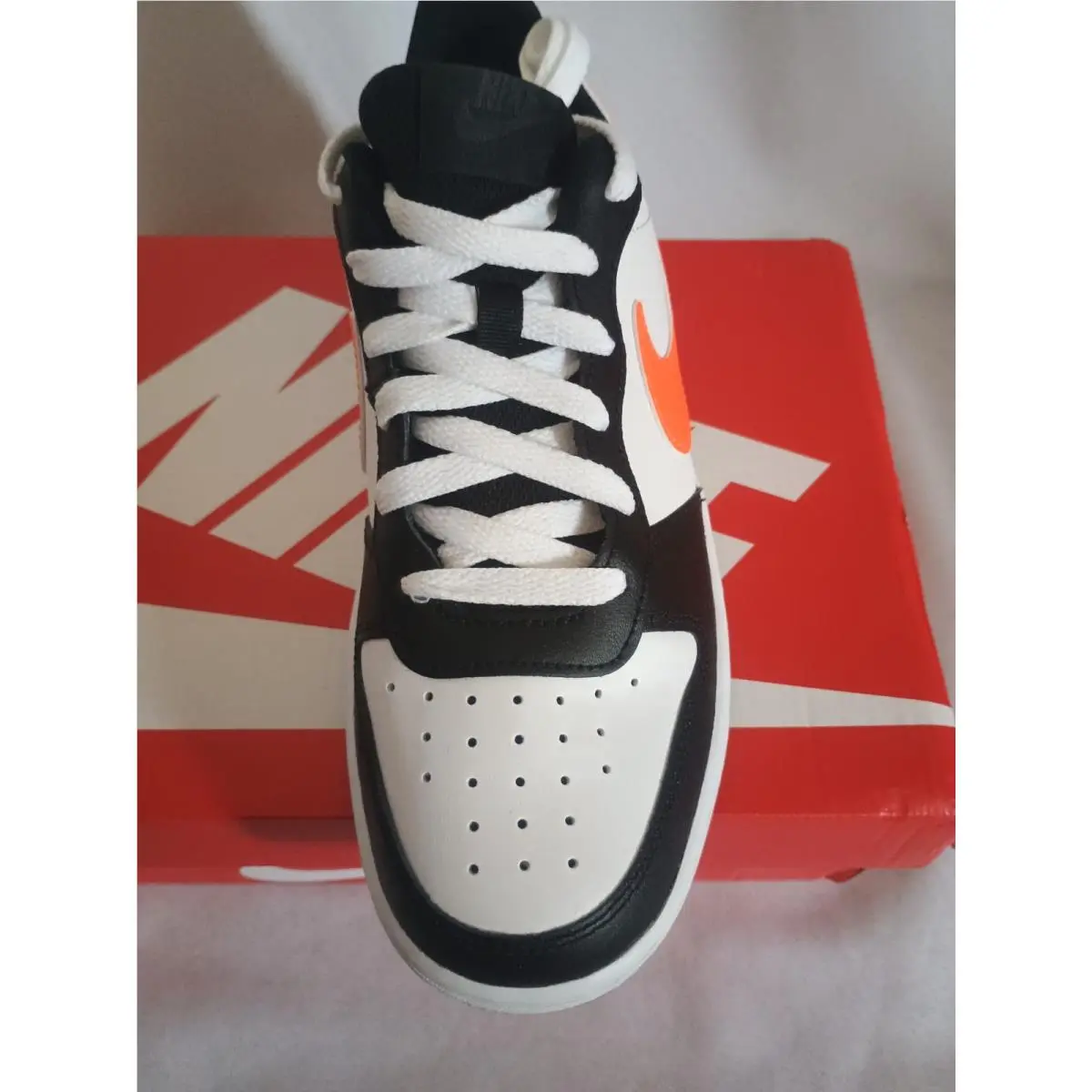 Nike shoes - Nike Court Borough Low 2 GS - 8Q5448-115 - White/Black/Dark Smoke Grey/Total Orange (UPC: 195244223794) 2