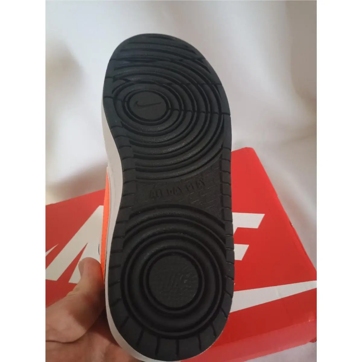 Nike shoes - Nike Court Borough Low 2 GS - 8Q5448-115 - White/Black/Dark Smoke Grey/Total Orange (UPC: 195244223794) 4