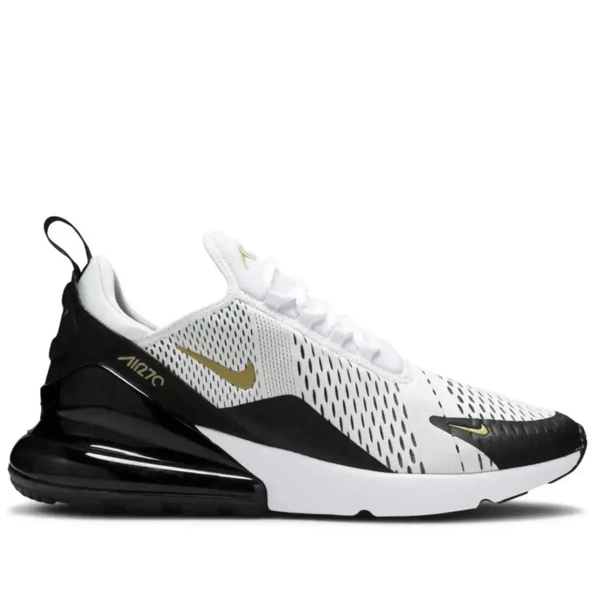 Nike Air Max 270 White Metallic Gold Black AV7892-100 Men’s Size 11.5