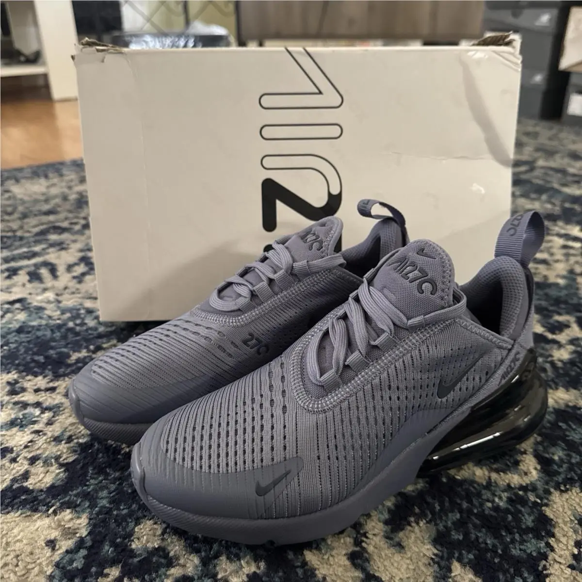W Air Max 270 World Indigo Midnight Navy HJ3222 401 Women`s Size 6 by Nike