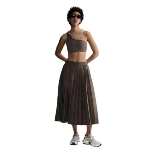 Size Medium -  Women`s 24.7 Perfectstretch Pleated Skirt Brown HQ8153-004 by Nike