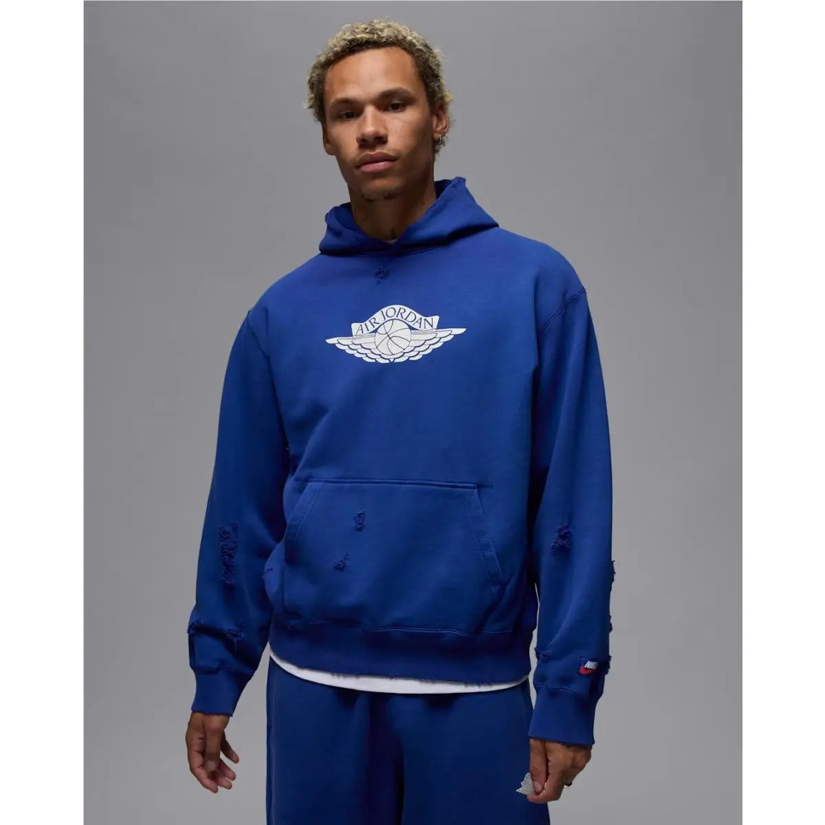 Jordan Rare Air Fleece Pullover Hoodie Pants and T-shirt Royal Small by Nike