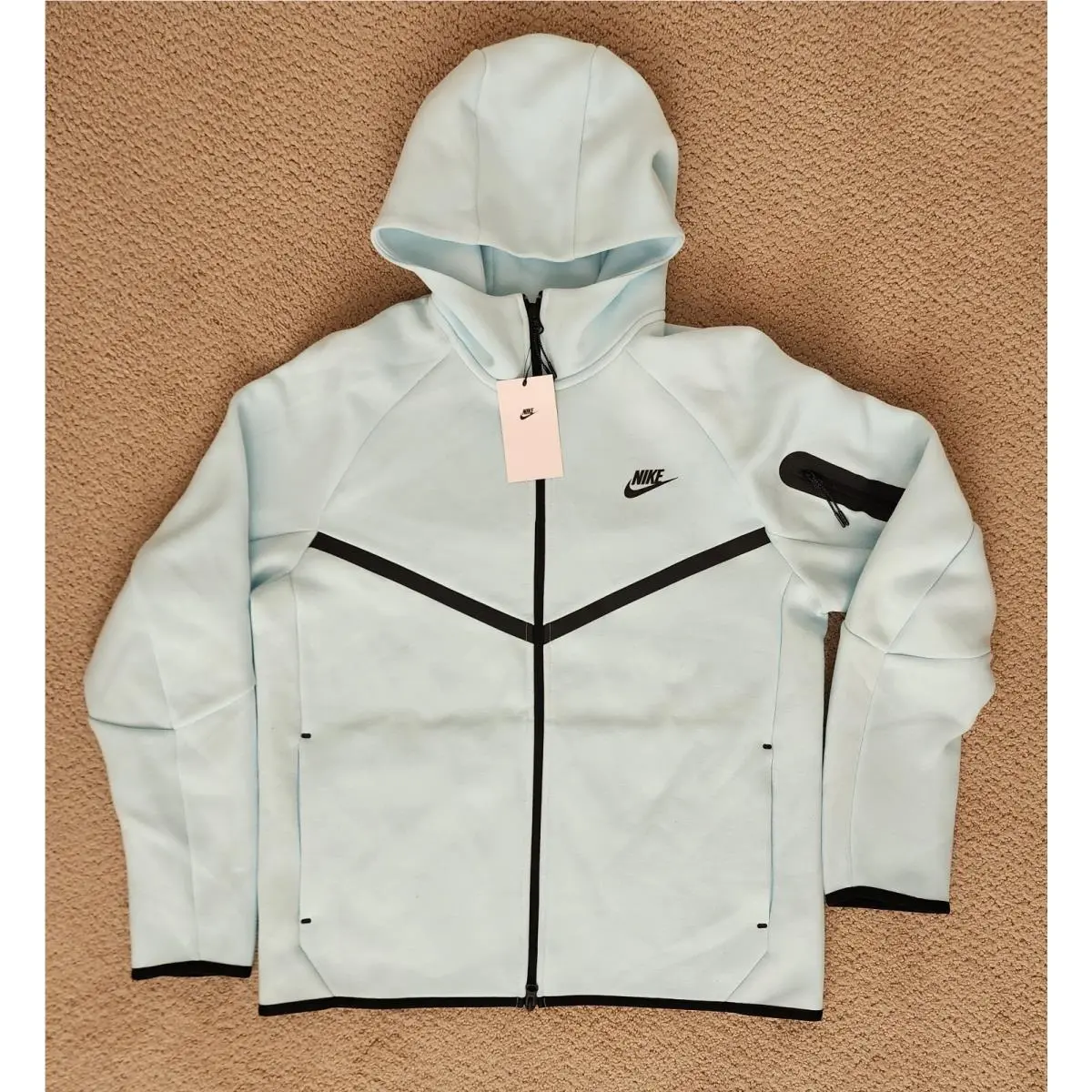 Nike Tech Men`s Fleece Windrunner Full-zip Jacket Cannon/black Sz:md HV0949-017