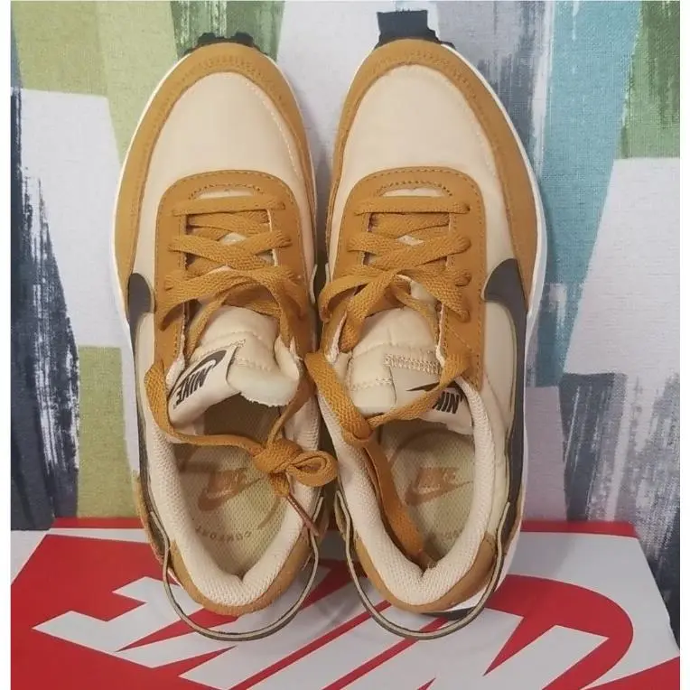 Nike Womens Wmns Waffle Debut Running Shoe Size 6 US In Brown Sesame