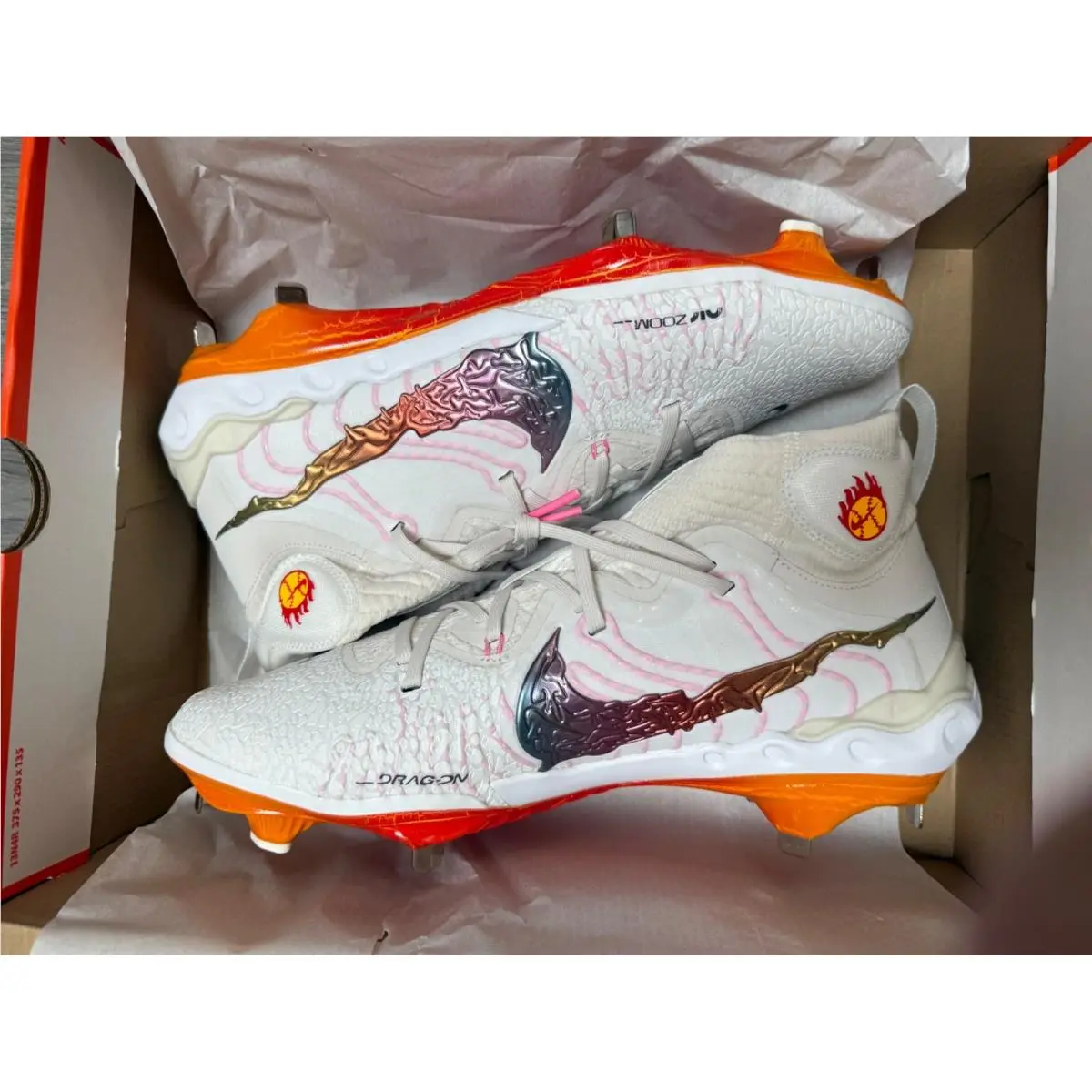 Nike Alpha Huarache Nxt Nrg Pheonix Open White/lt Crimson Phantom Mens Size 13