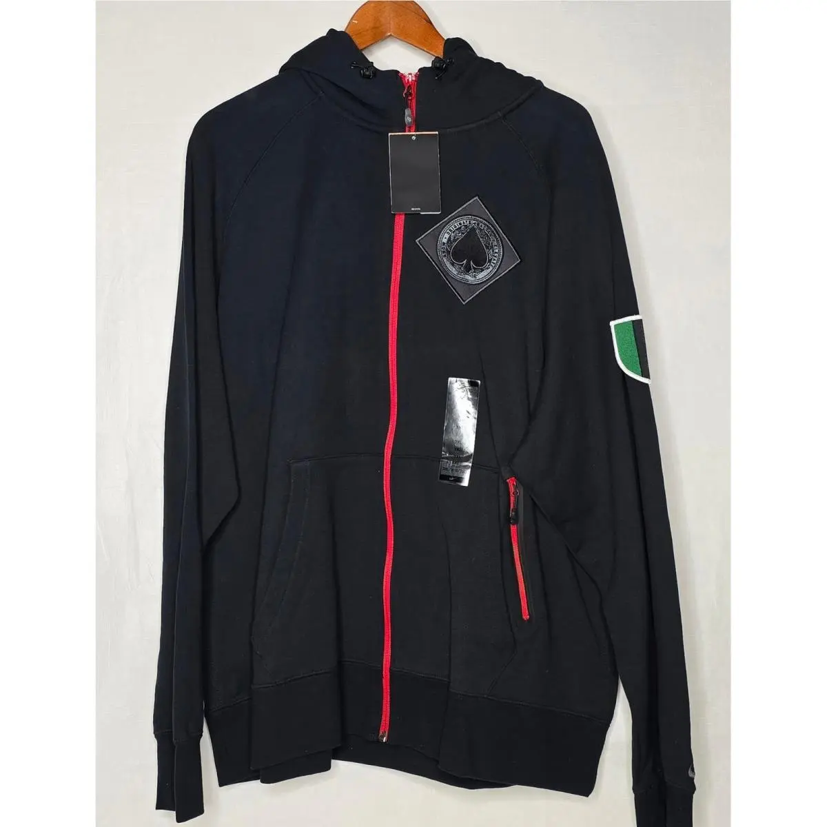Nike Kobe Bryant Xxiv Sportswear Mens 3XL Black Full Zip Hoodie Ace Spade DS Y2k