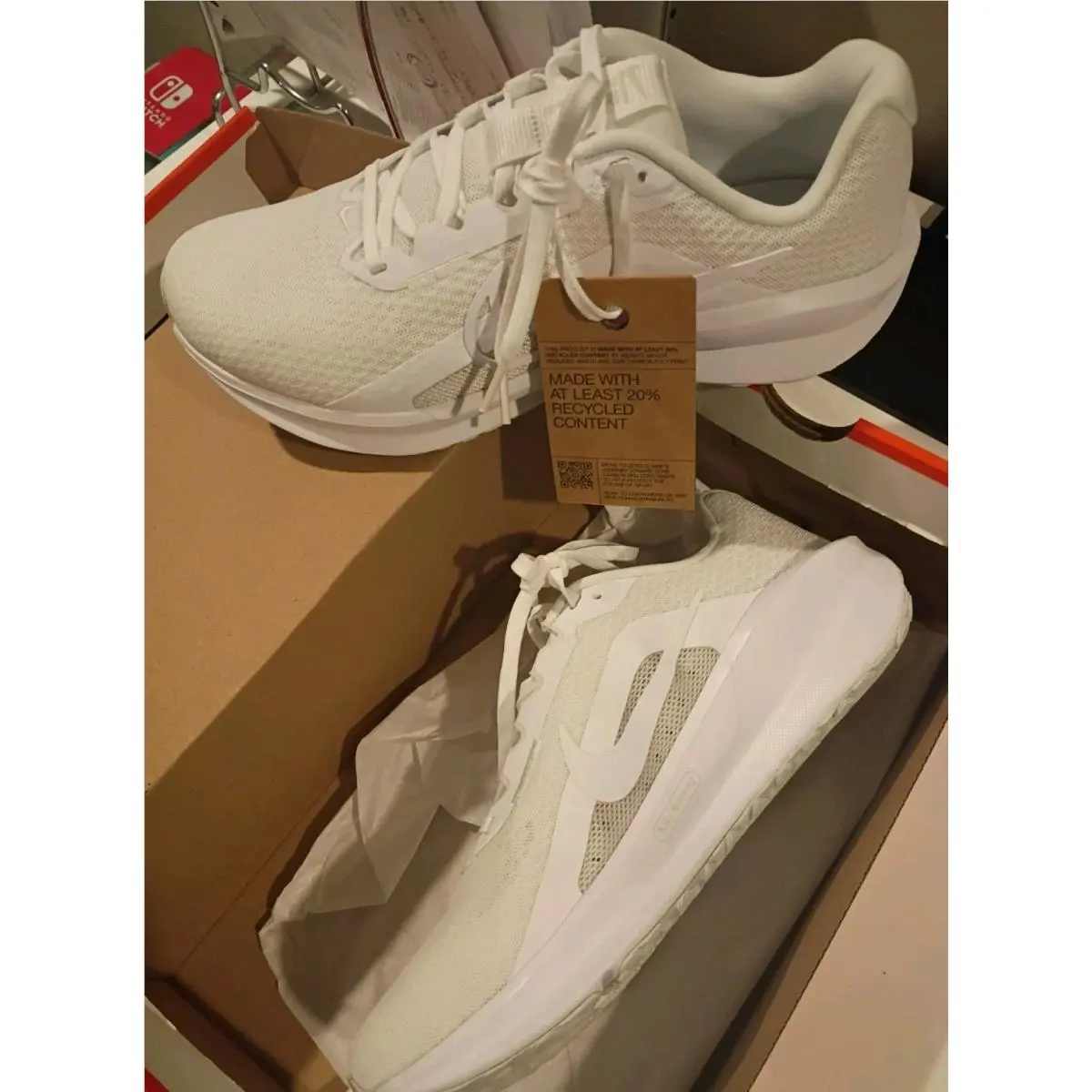 Box Nike Men`s Downshifter 13 White/wolf Grey Running Shoes FD6454-100 SZ 8