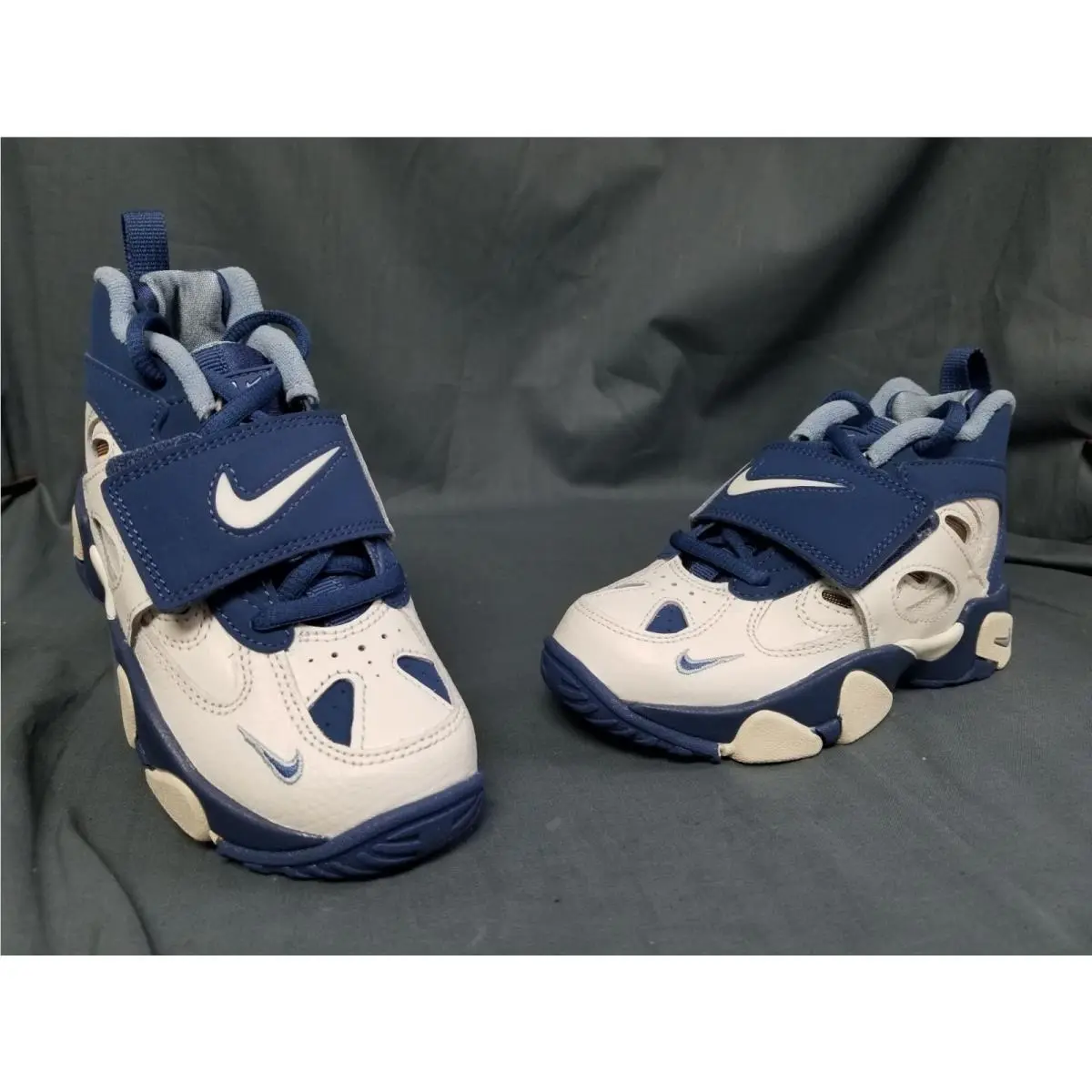 Nike Air Diamond Turf 2 PS Royals IR4726 100 Kids Size 11c - Sail/Mystic Navy/Blue Grey