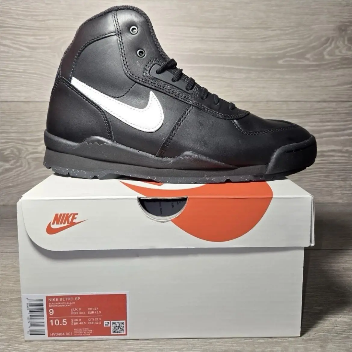 Stussy X Nike Air Baltoro Black White HV0484-001 Men`s Size 9