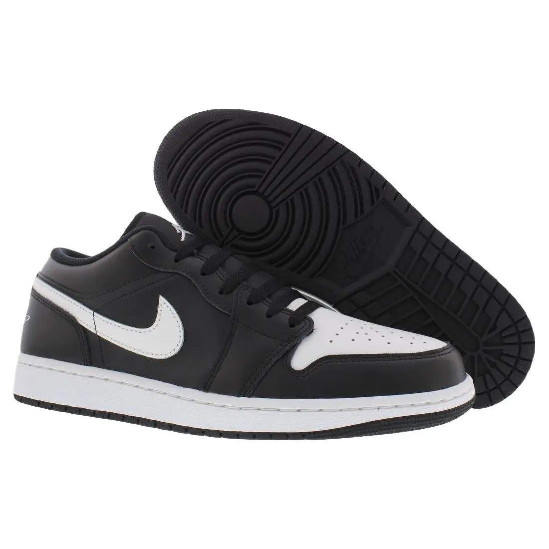 Nike Air Jordan 1 Low Leather Mens Shoes Size 9.5 Color: Black/summit White