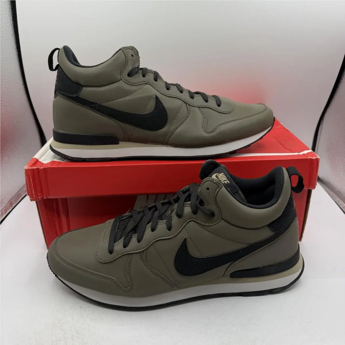 Nike Internationalist Mid QS Shoes Mens 12 Cargo Khaki/black Sneakers 696424-300