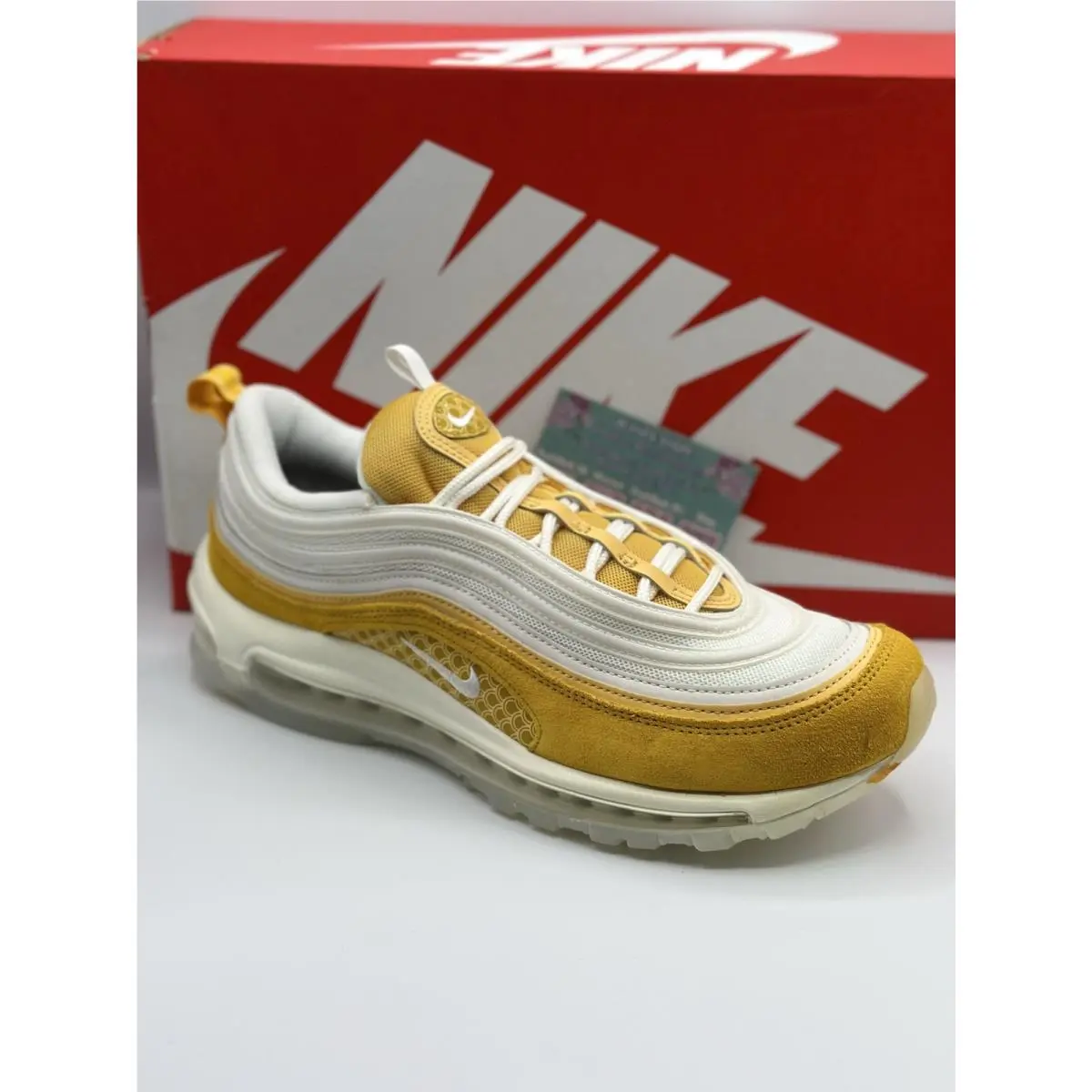 Nike Air Max 97 Premium “koi Gold” DQ9011-100 Men 10 Gold Foam