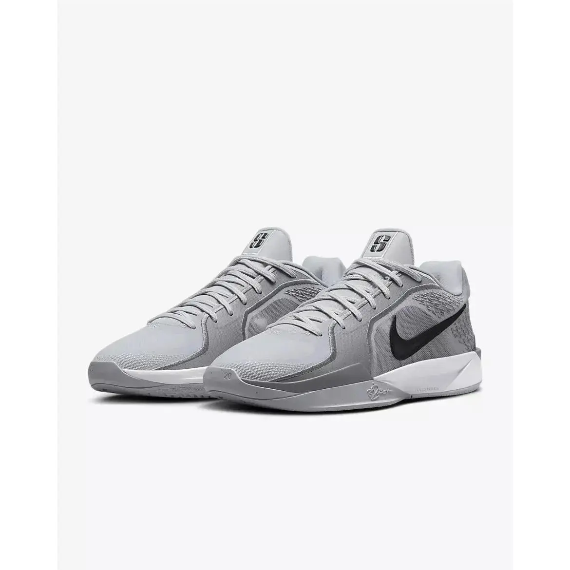 Women`s 10.5 / Men`s 9 Nike Sabrina 2 Wolf Grey Basketball Shoe HF3234-001 Nby