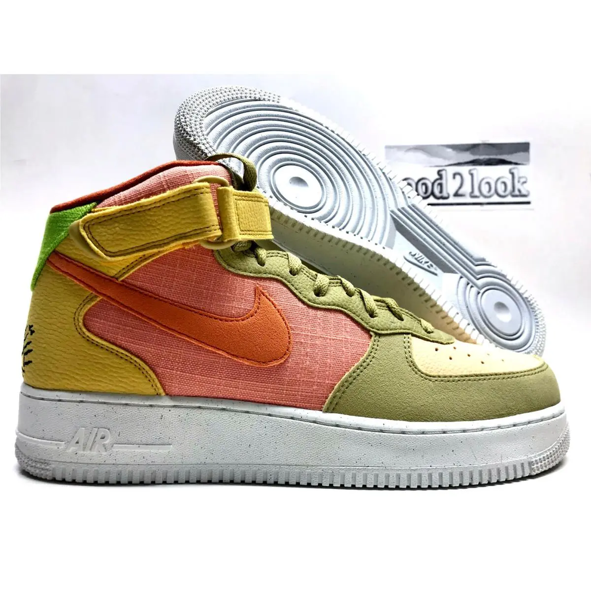 Nike Air Force Mid `07 LV8 NN Textile Hot Curry Size Men`s 12 DQ4530-800