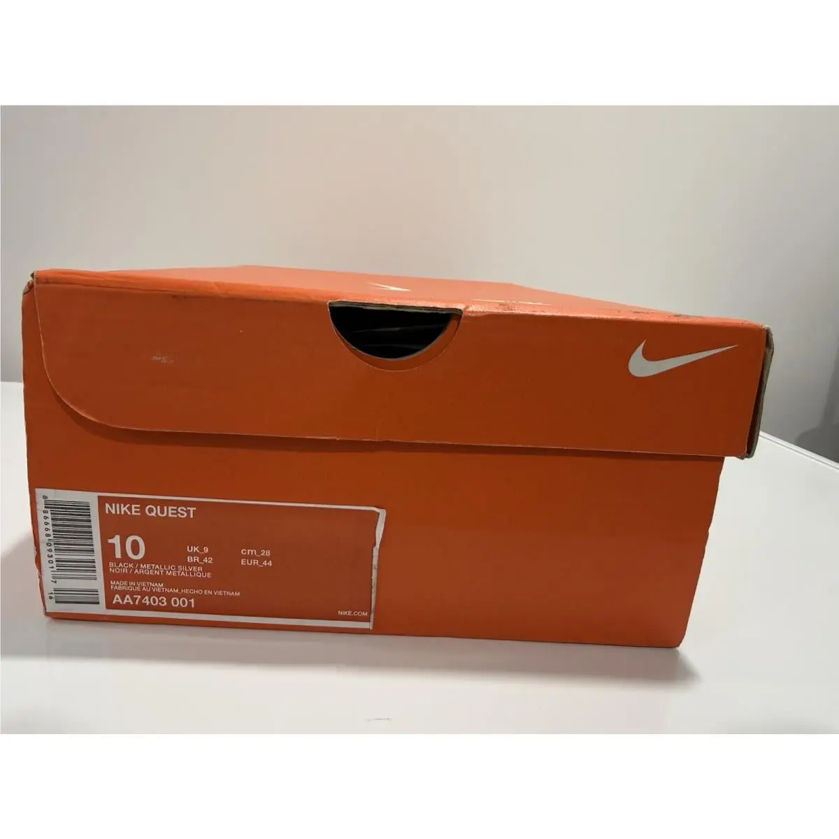Nike shoes - Nike Quest - Quest - AA7403-001 - Black, Manufacturer: Black/Metallic Silver 5